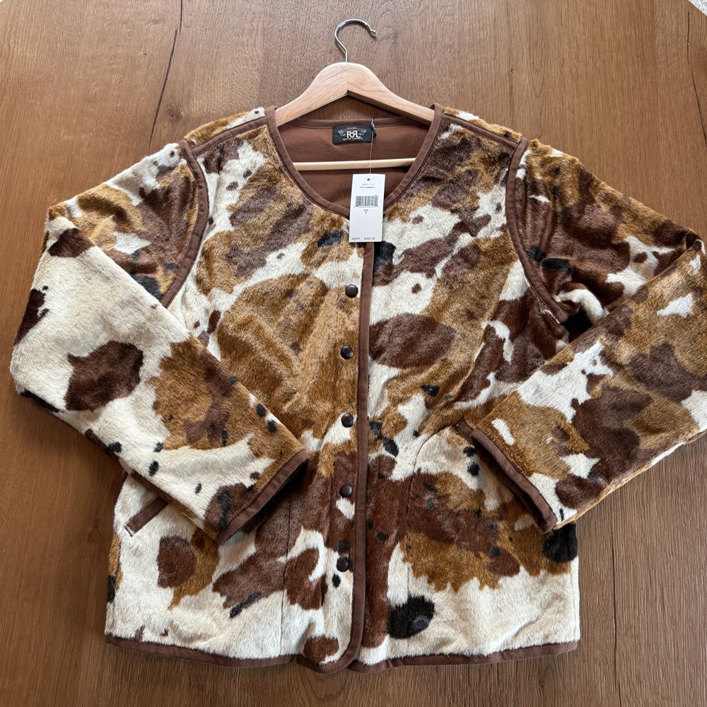 Ralph Lauren Double RL Brown and Cream Jacket - Picture 2 of 6